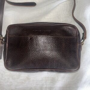 Portland Leather Large Leather Camera Bag, Cold Brew Brown Pebbled